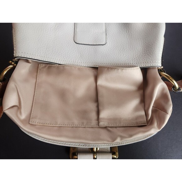 NEW Vintage Coach Hampton Soho White Cream Ivory Pebbled Leather Gold Y2K *READ* - Picture 15 of 16